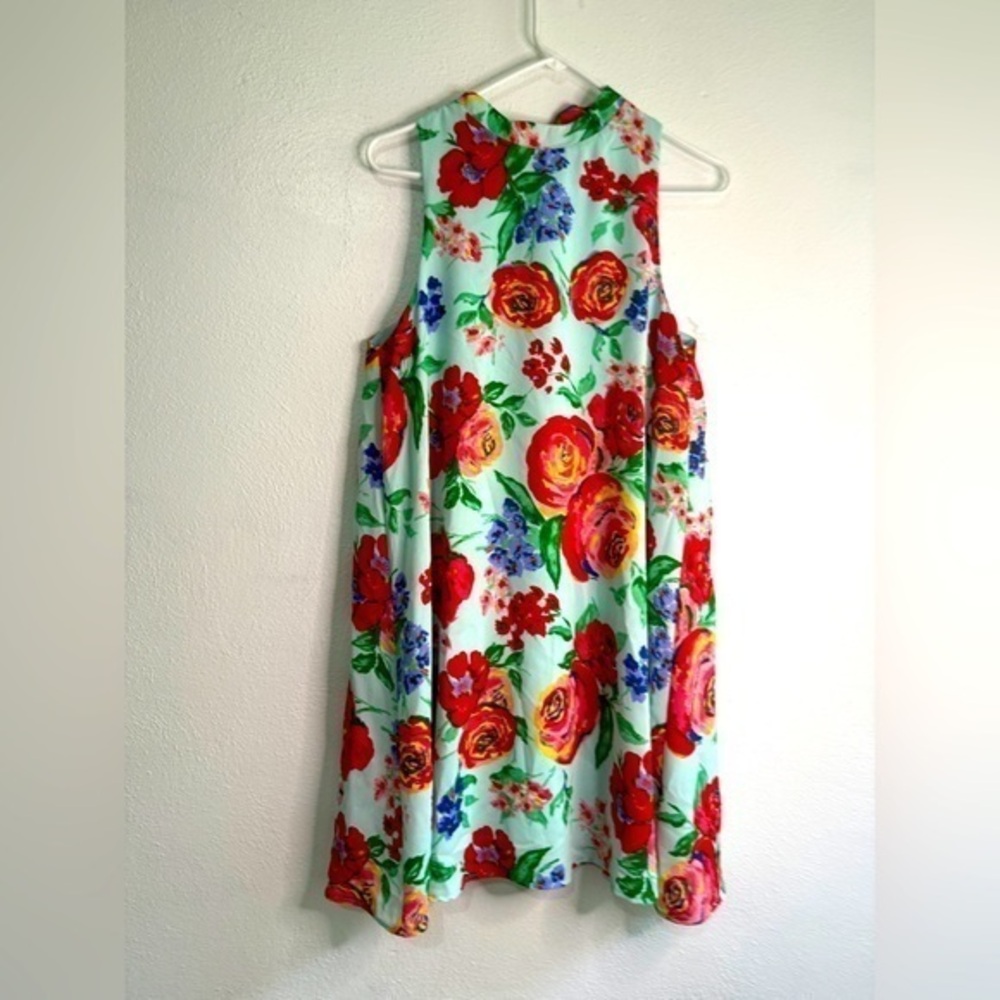 Anthropologie Everly Floral Sleeveless Dress, fully-lined. Sz M.
